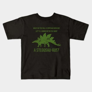 Cute Stegosaurus Dino joke pun design Kids T-Shirt